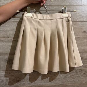 Zara Pleated Beige Skirt, Size 7